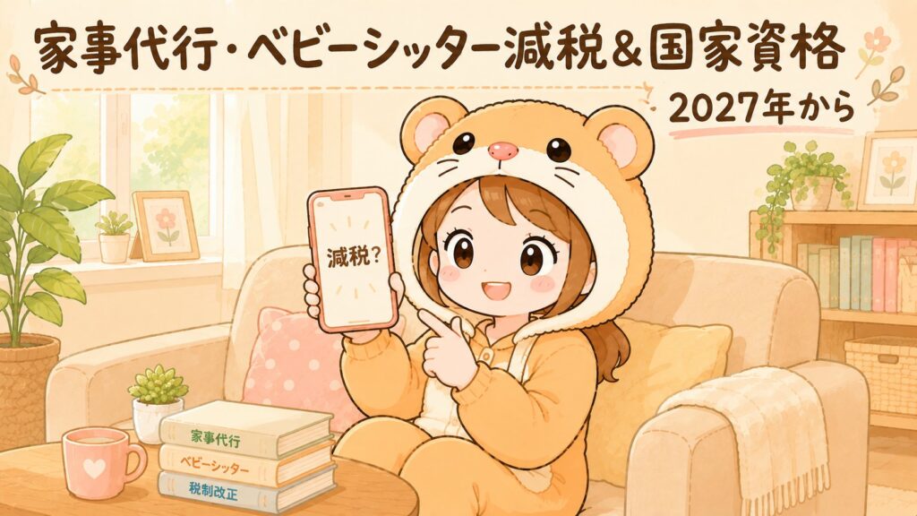 家事代行・ベビーシッターの減税制度2027年イメージ